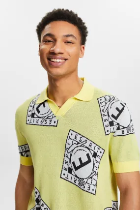 Polo con logo jacquard